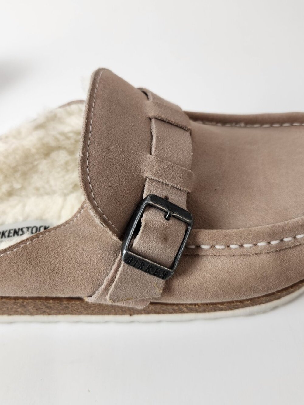 Birkenstock Shoes Womens EU36 US5-5.5 Buckley Shearling Suede Clogs Slip On - Picture 4 of 12